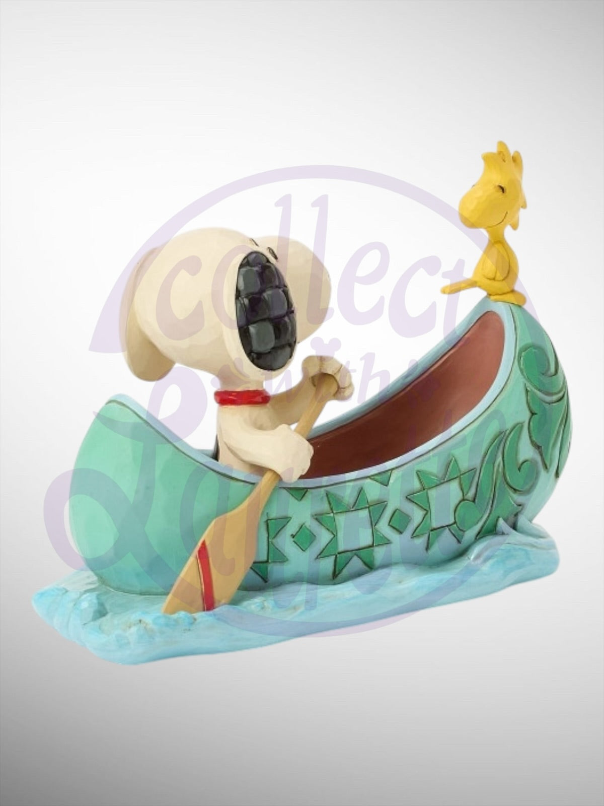Jim Shore Peanuts - Canoe Believe It Snoopy Woodstock Figurine - PREORDER