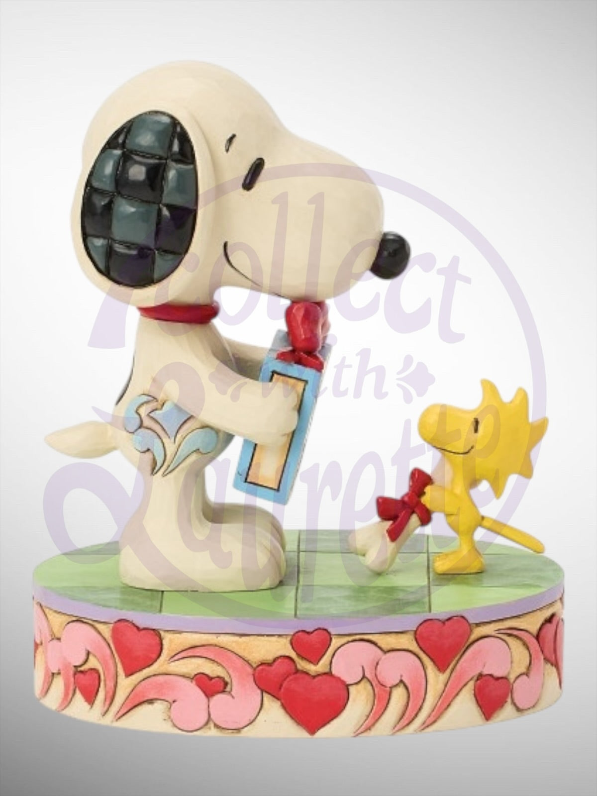 Jim Shore Peanuts - The Perfect Exchange Snoopy Woodstock Valentine Gifts Figurine - PREORDER