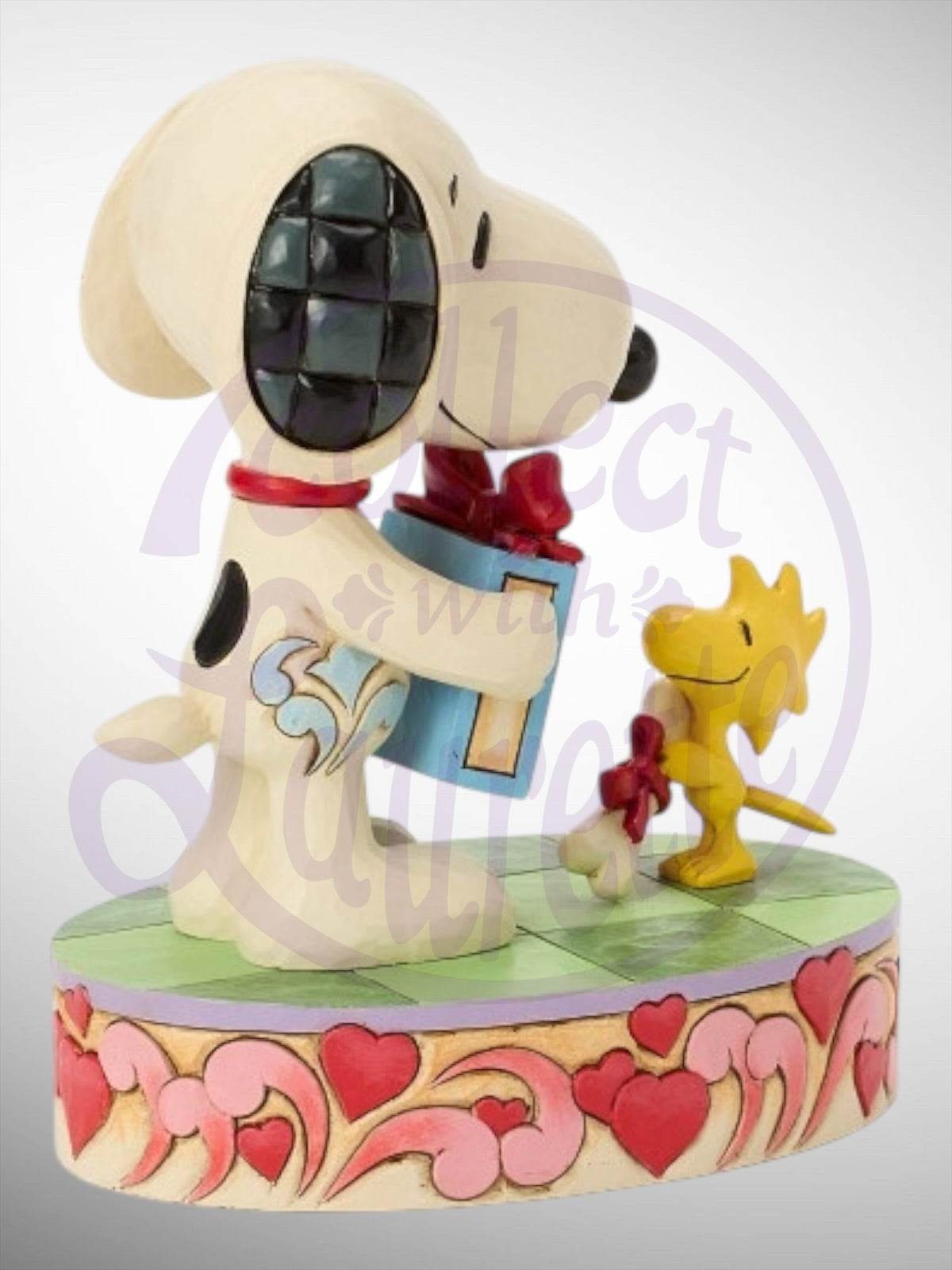 Jim Shore Peanuts - The Perfect Exchange Snoopy Woodstock Valentine Gifts Figurine - PREORDER