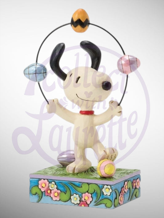 Jim Shore Peanuts - Juggling Easter Joy Snoopy Figurine - PREORDER