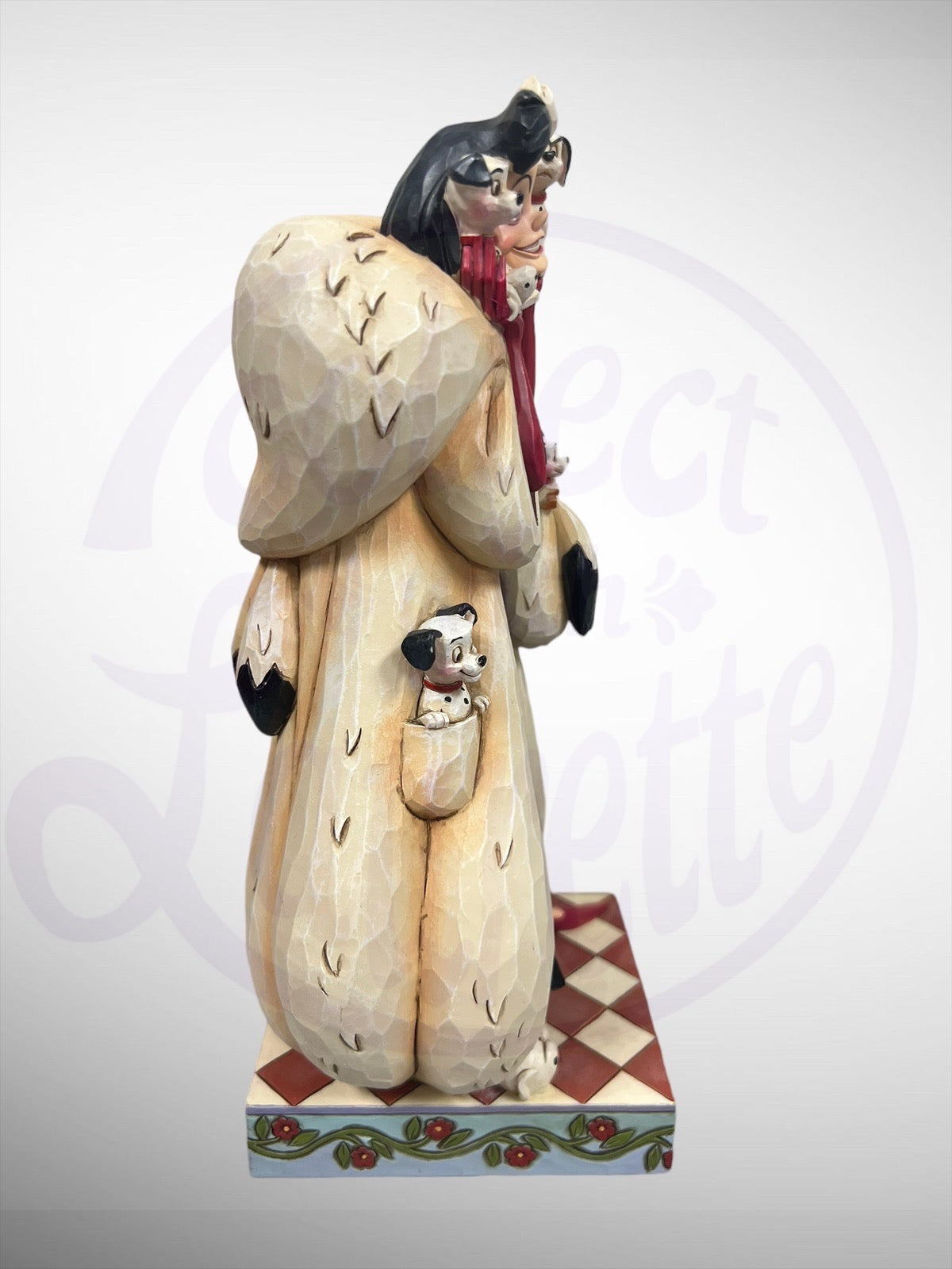 Jim Shore Disney Traditions - Cruella Fur Lined Diva Figurine 101 Dalmatians (No Box)