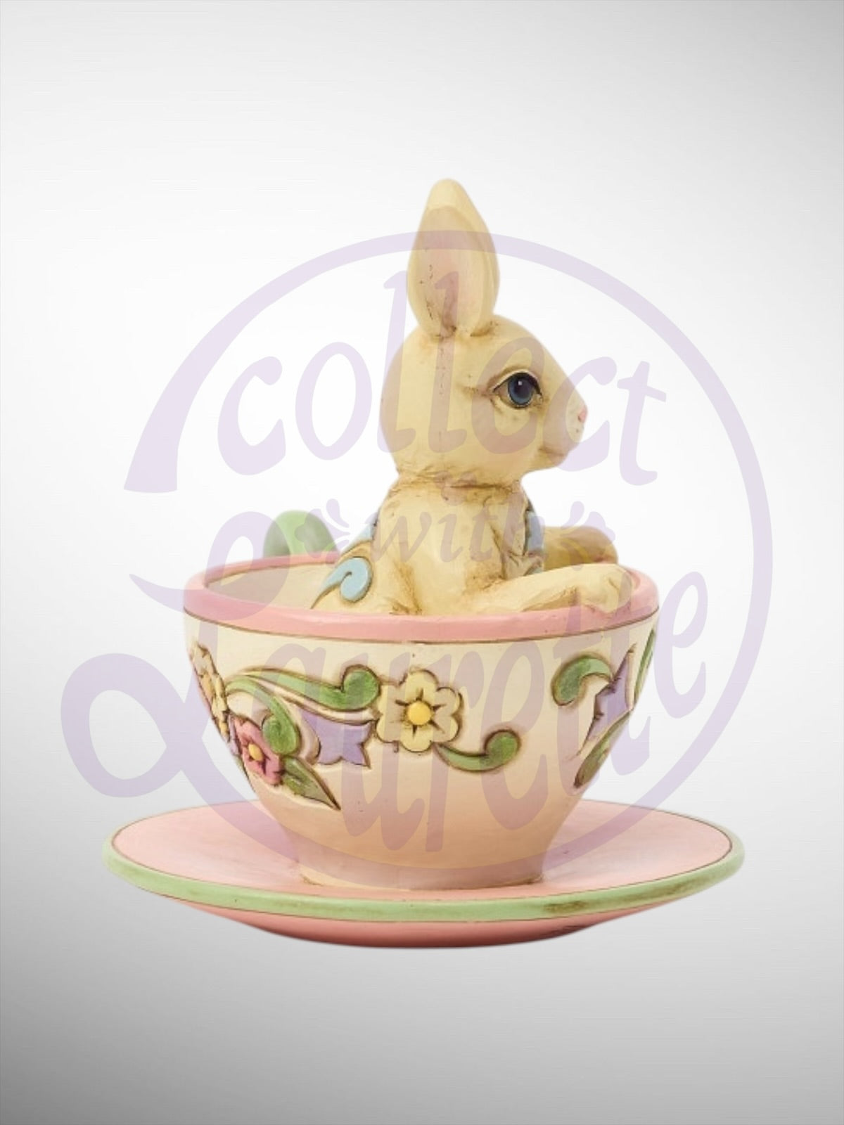 Jim Shore Heartwood Creek - Bunny in Teacup mini Easter Figurine - PREORDER