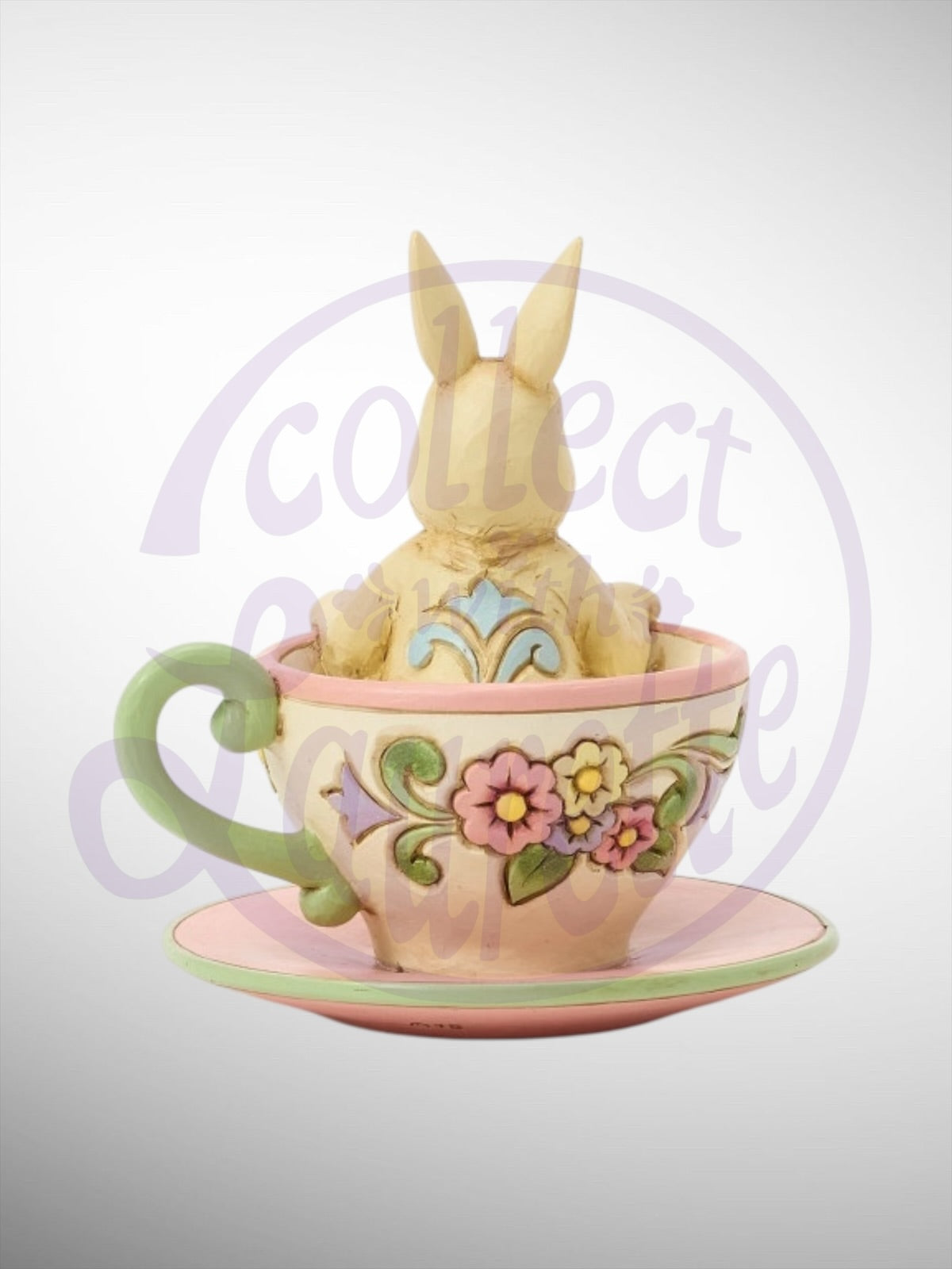 Jim Shore Heartwood Creek - Bunny in Teacup mini Easter Figurine - PREORDER