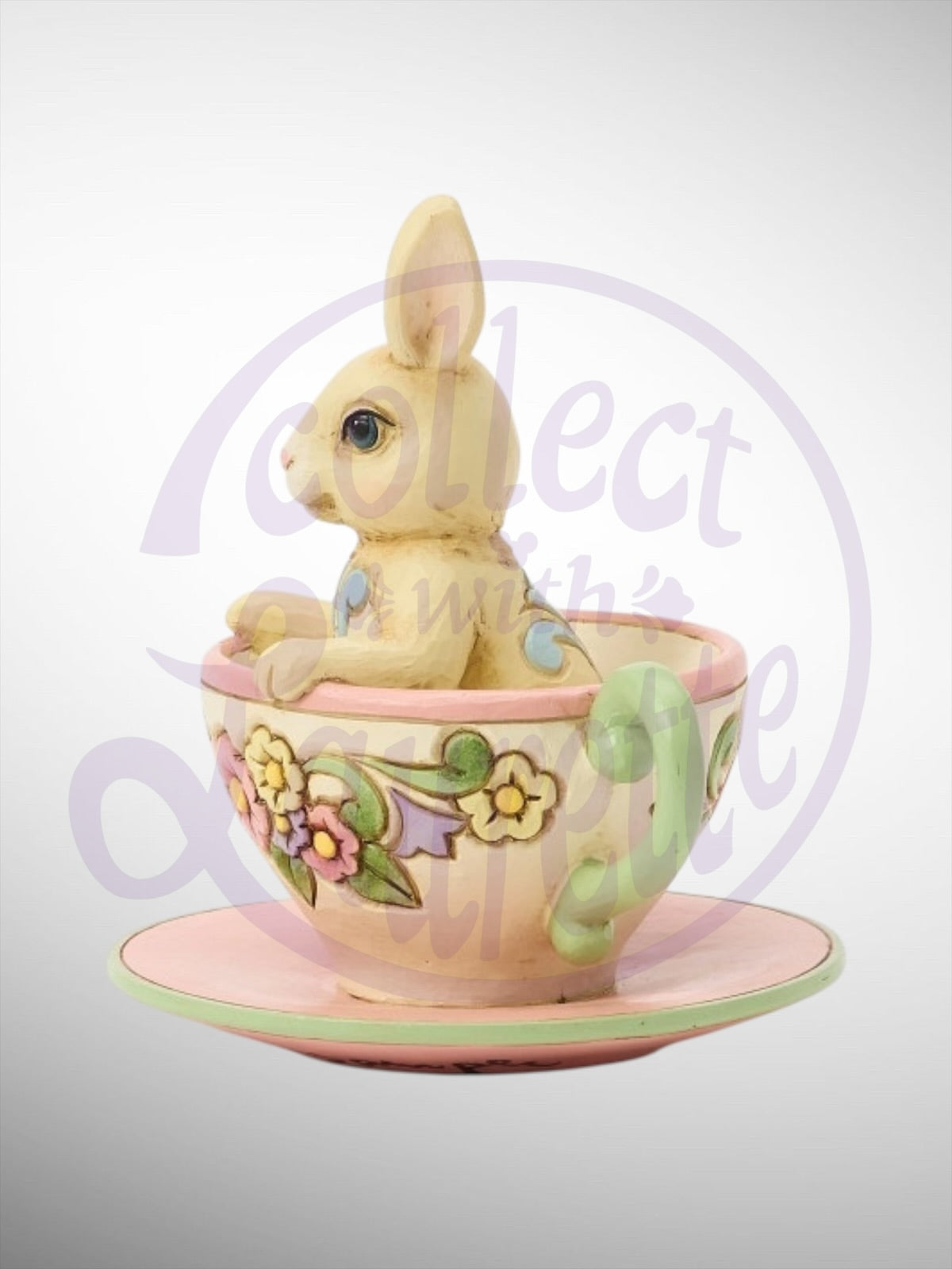 Jim Shore Heartwood Creek - Bunny in Teacup mini Easter Figurine - PREORDER