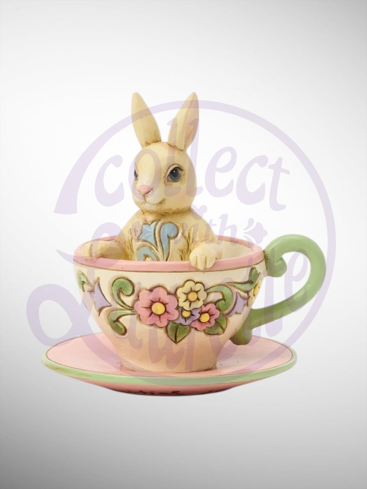 Jim Shore Heartwood Creek - Bunny in Teacup mini Easter Figurine - PREORDER