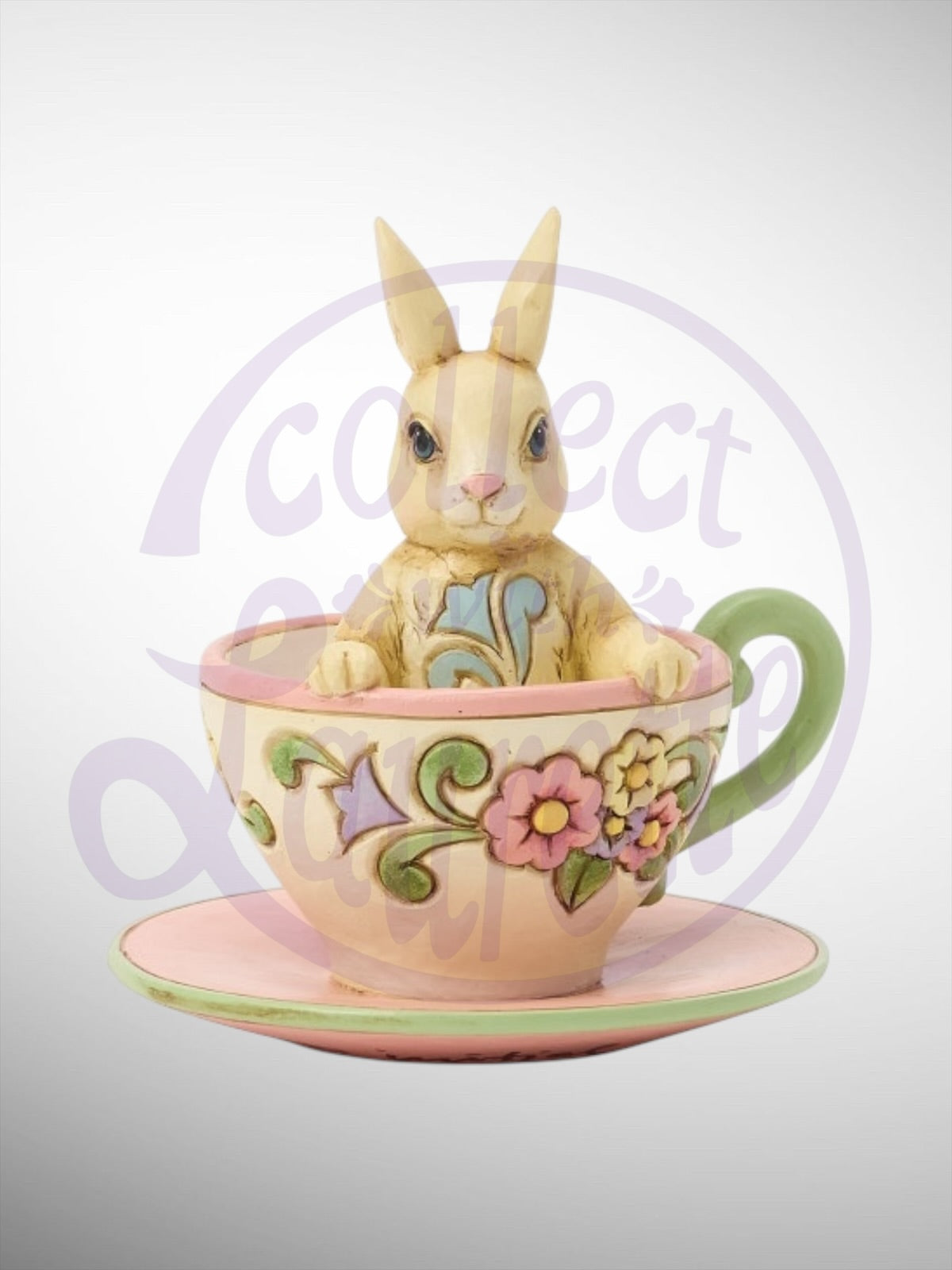 Jim Shore Heartwood Creek - Bunny in Teacup mini Easter Figurine - PREORDER