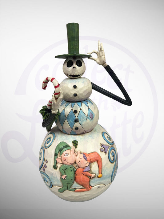 Jim Shore Disney Traditions - Christmas Surprise Jack Skellington Snowman Figurine (No Box)