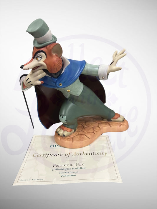 Walt Disney Classics Collection - Felonious Fox J. Worthington Foulfellow Pinocchio WDCC Figurine