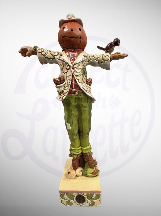 Jim Shore Heartwood Creek - Welcome Fall With A Smile Scarecrow Harvest Figurine (No Box)