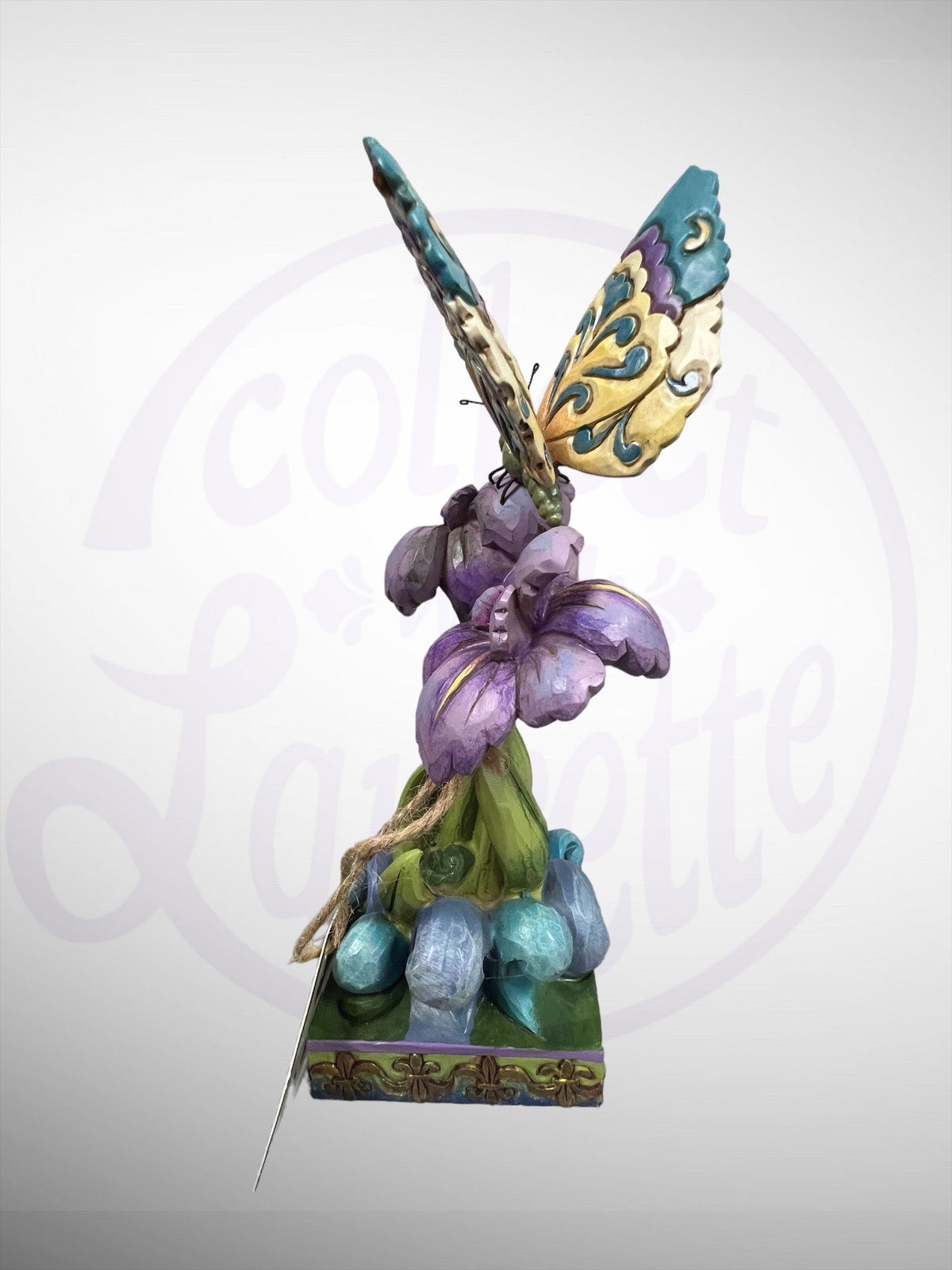 Jim Shore Heartwood Creek -Iris In Bloom Spring Flower Butterfly Figurine