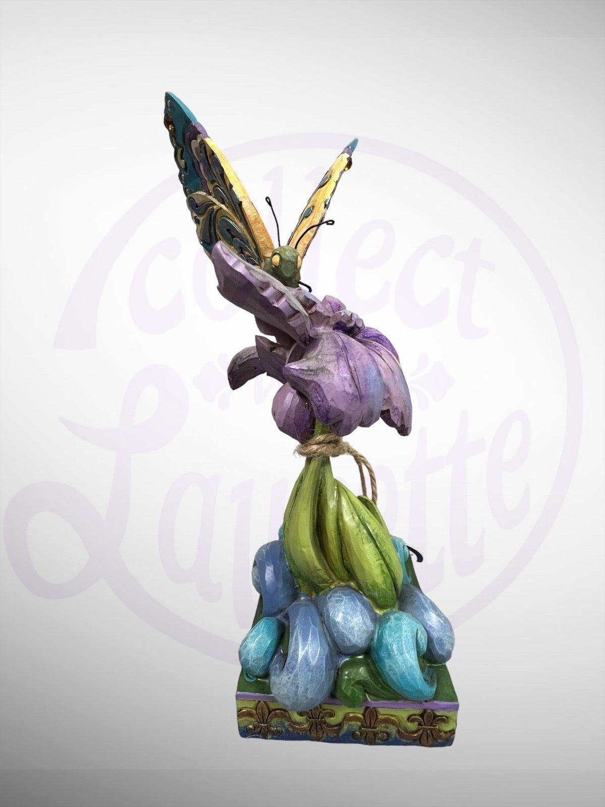 Jim Shore Heartwood Creek -Iris In Bloom Spring Flower Butterfly Figurine