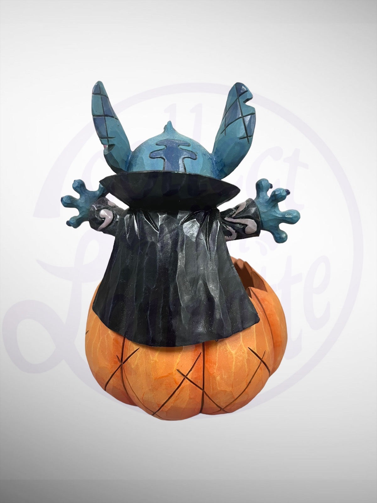 Jim Shore Disney Traditions - Happy Halloween Light Up Stitch Pumpkin Figurine (No Box)