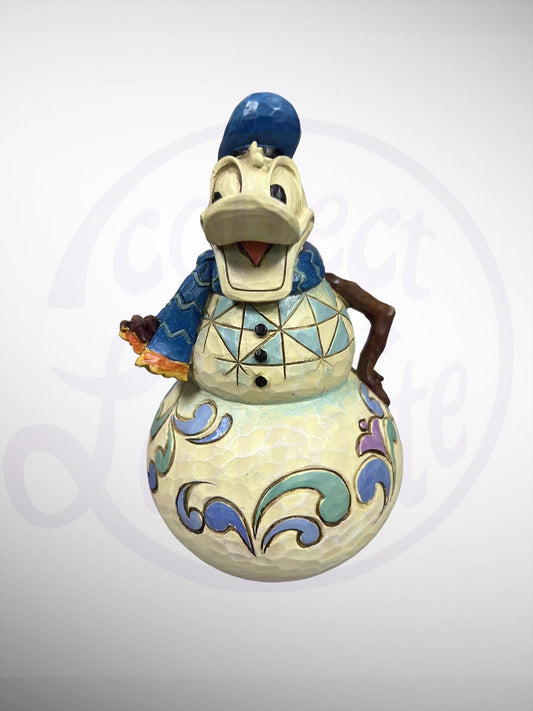 Jim Shore Disney Traditions - Wobble into Winter Donald Snowman Figurine (No Box)