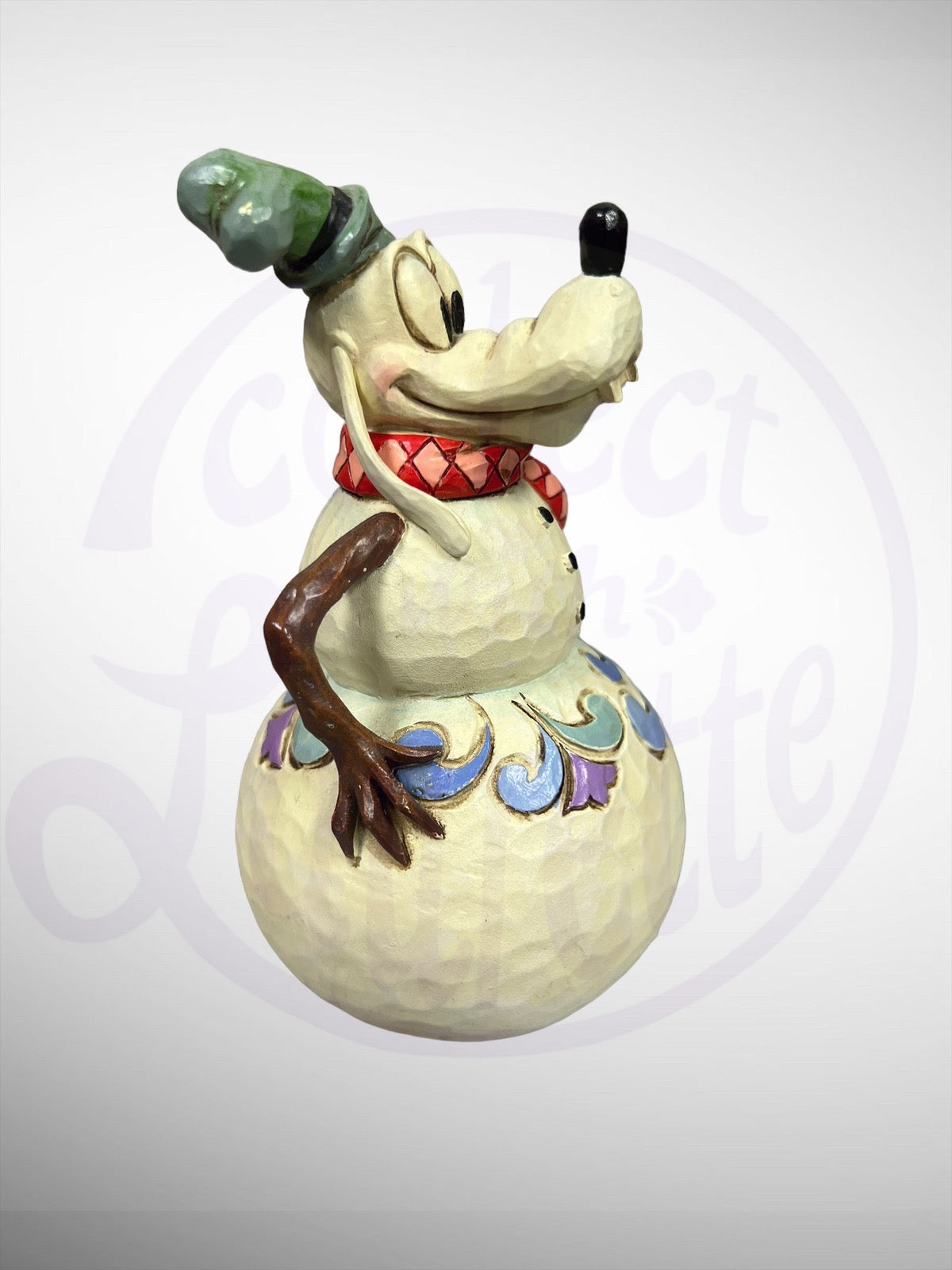 Jim Shore Disney Traditions - Rocking in a Winter Wonderland Goofy Snowman Figurine (No Box)