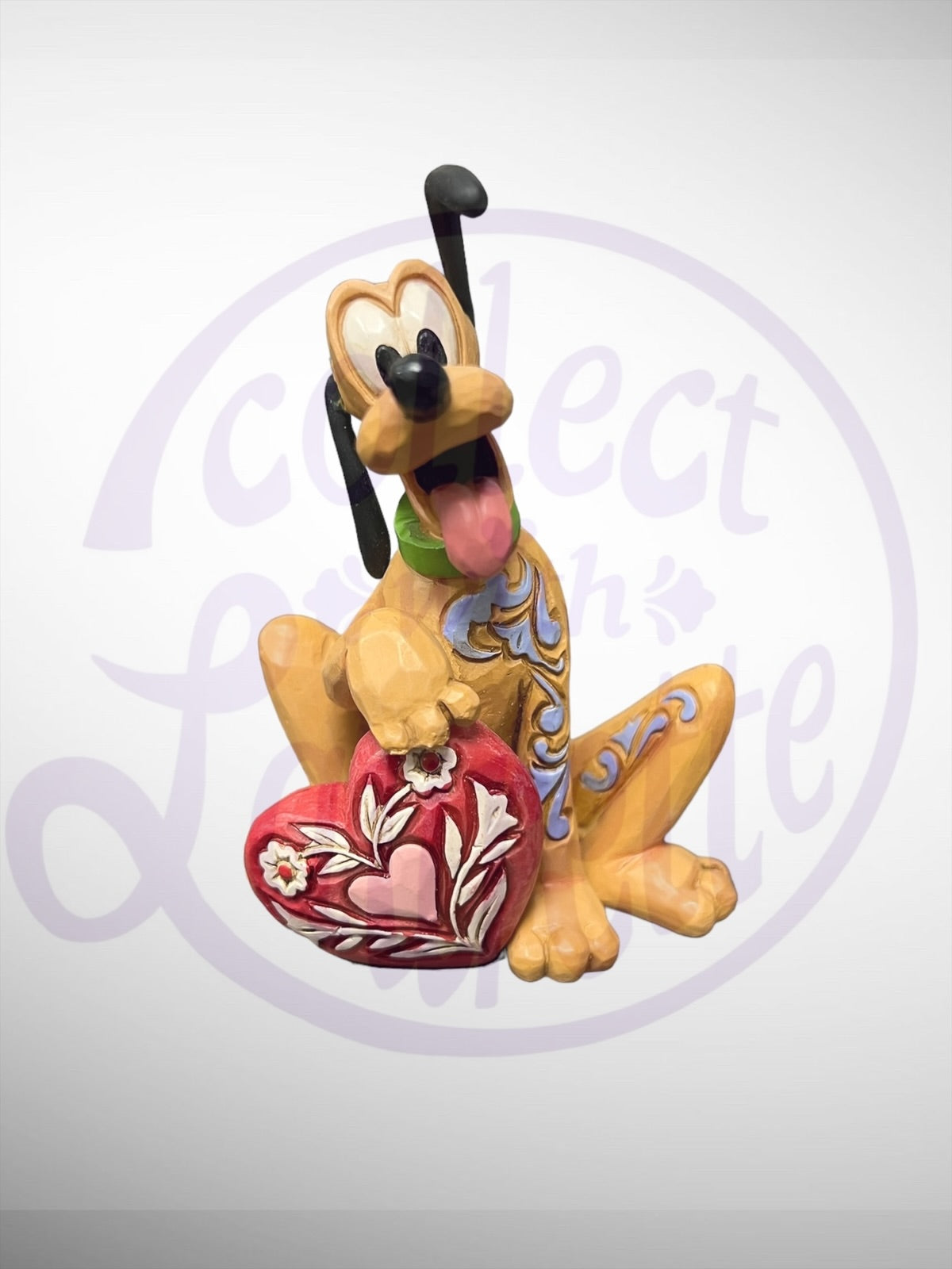 Jim Shore Disney Traditions - Pluto Holding Heart Figurine (No Box)