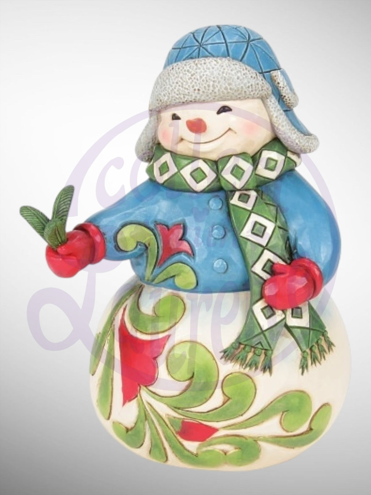 Jim Shore Heartwood Creek - Wishing You a Cozy Christmas Snowman Figurine