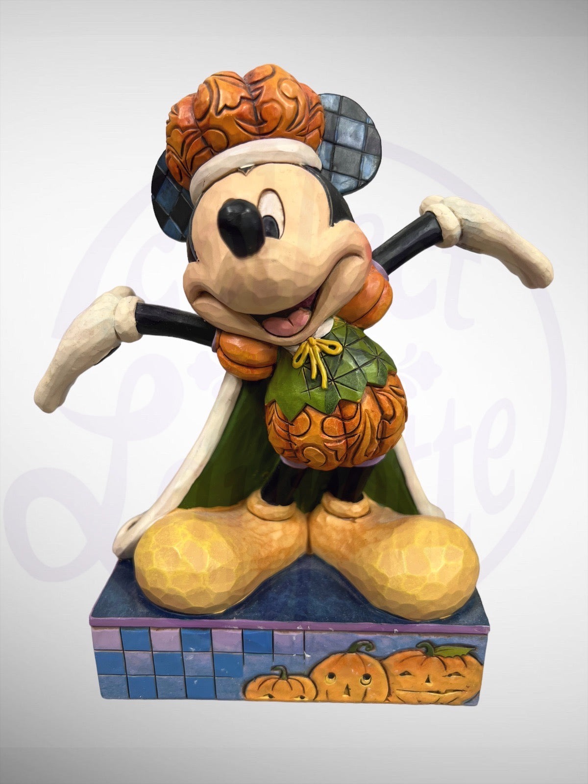 Jim Shore Disney Traditions - The Pumpkin King Mickey Mouse Halloween Figurine (No Box)