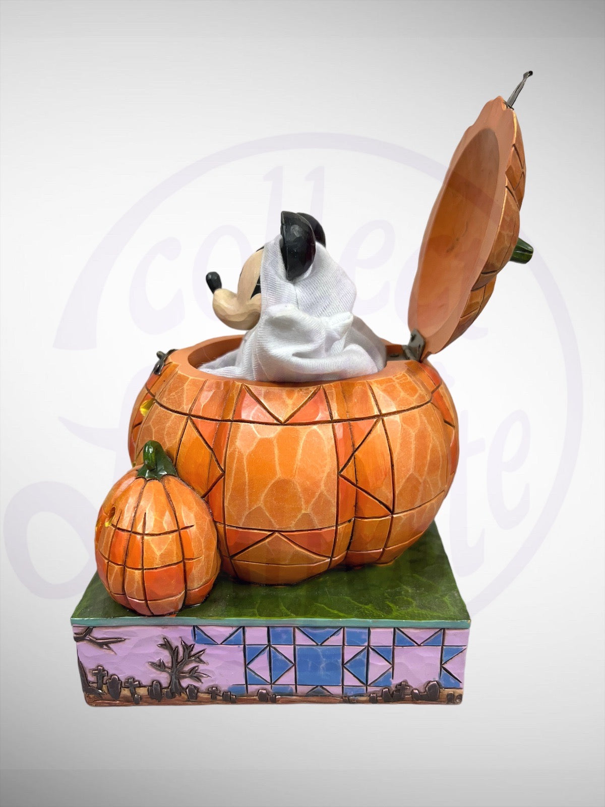 Jim Shore Disney Traditions - Beware of the Pumpkin Patch Mickey Mouse Halloween Figurine (No Box)