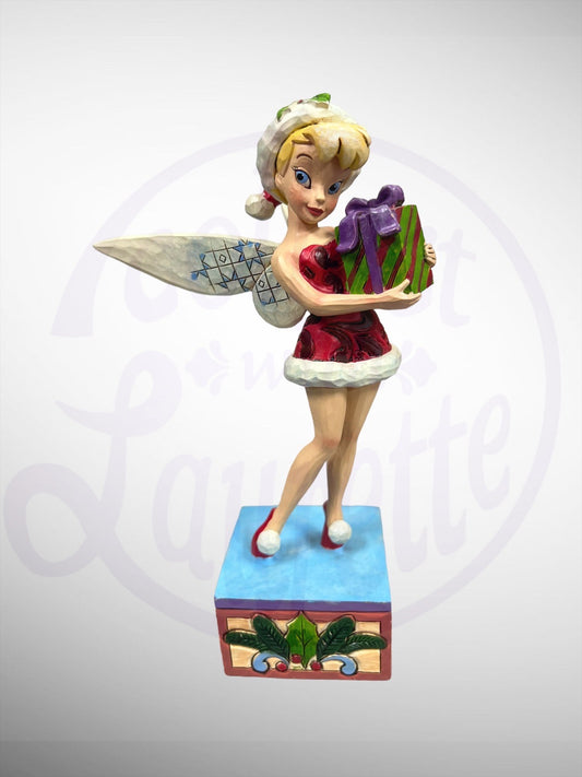Jim Shore Disney Traditions - Tink the Season Tinker Bell Peter Pan Christmas Figurine (No Box)