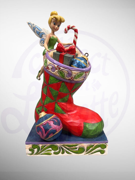 Jim Shore Disney Traditions - Stocking Stuffer Tinker Bell Peter Pan Christmas Figurine (No Box)