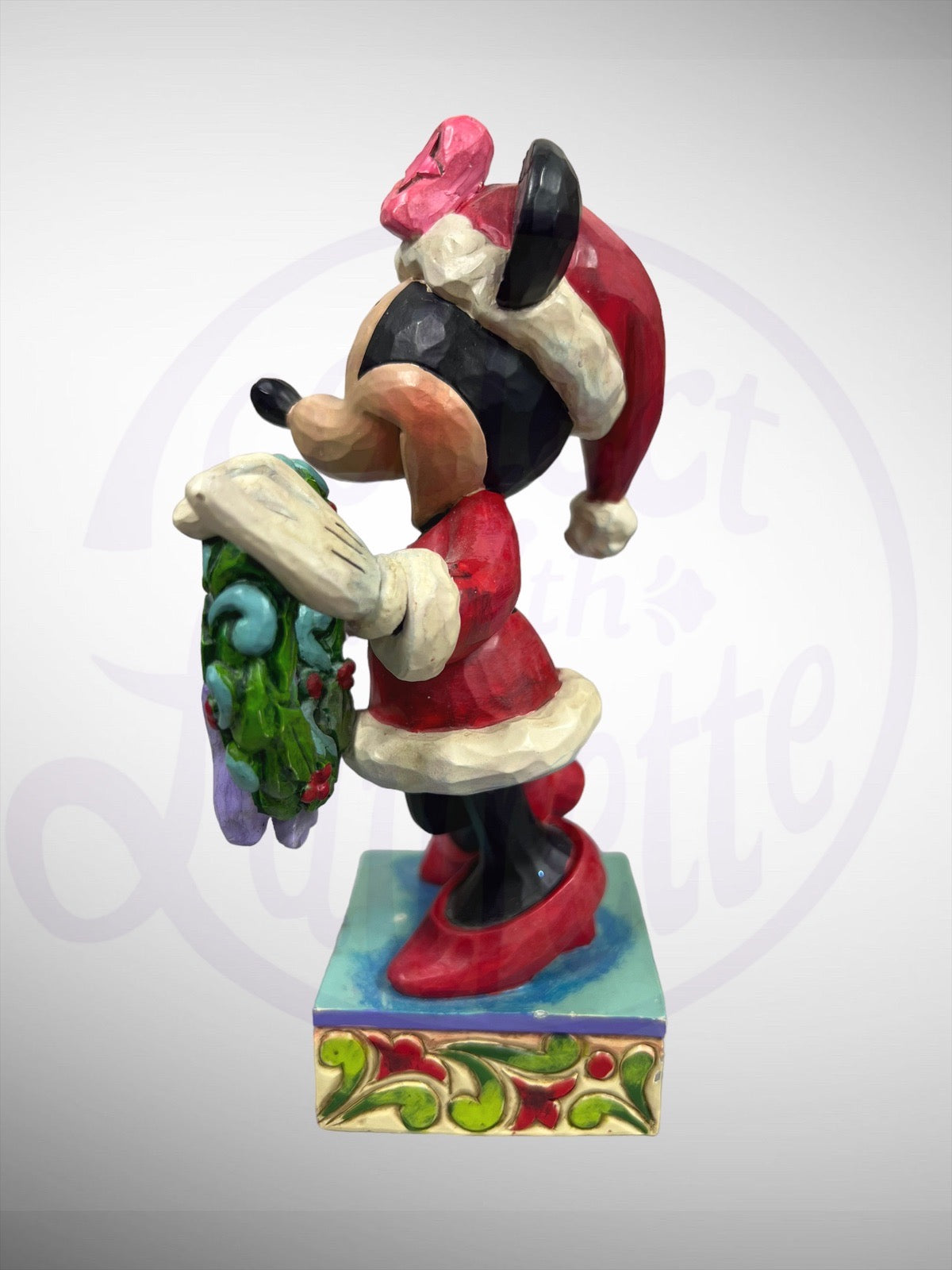 Jim Shore Disney Traditions - Seasons Greetings Minnie Mouse Christmas Figurine (No Box)