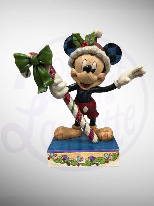 Jim Shore Disney Traditions - Sweet Greetings Mickey Mouse Christmas Figurine (No Box)