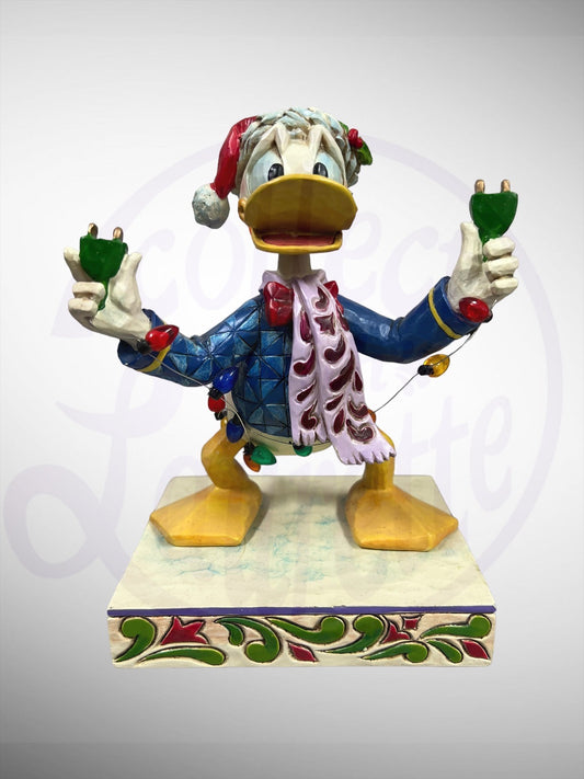 Jim Shore Disney Traditions - Unplugged For The Holidays Donald Duck Christmas Figurine (No Box)