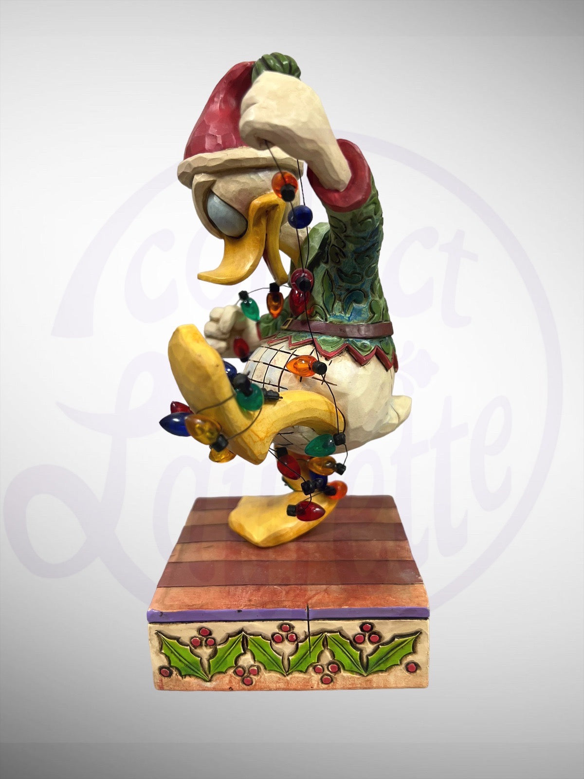 Jim Shore Disney Traditions - Santa's High Strung Helper Donald Duck Christmas Figurine (No Box)