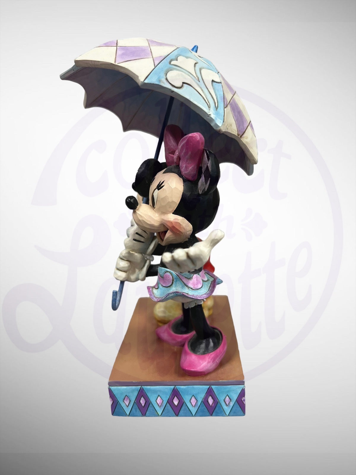 Jim Shore Disney Traditions - Rainy Day Romance Mickey Minnie Umbrella Figurine (No Box)