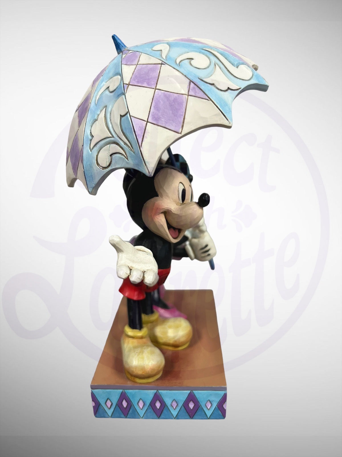 Jim Shore Disney Traditions - Rainy Day Romance Mickey Minnie Umbrella Figurine (No Box)