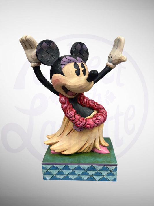 Jim Shore Disney Traditions - Holiday Hula Minnie Mouse Figurine (No Box)