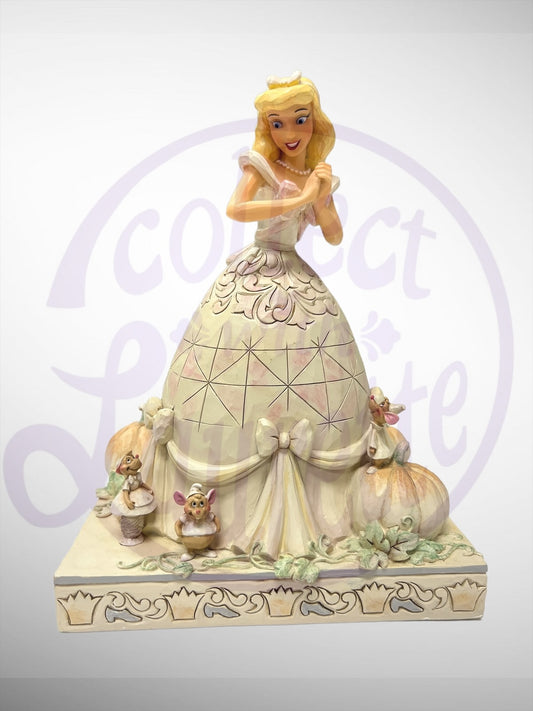 Jim Shore Disney Traditions - Darling Dreamer Cinderella White Woodland Figurine (no box)