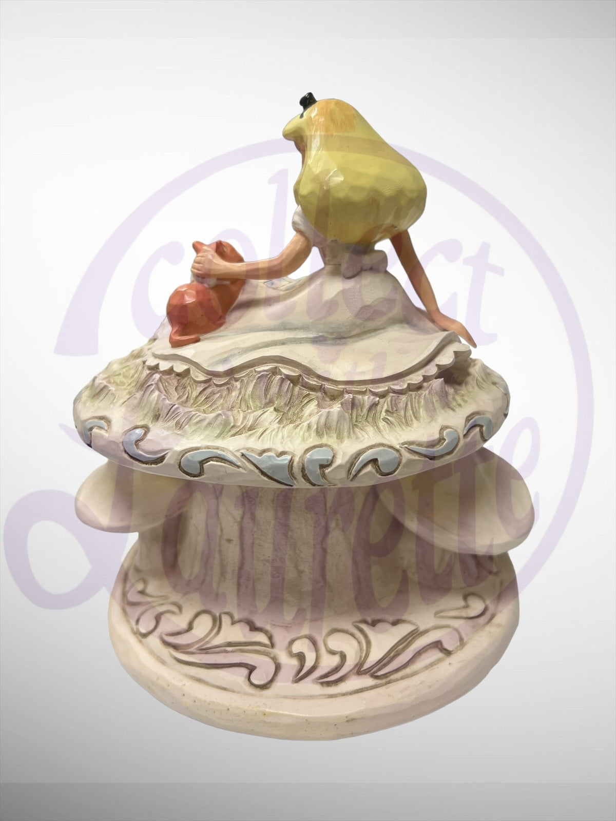 Jim Shore Disney Traditions -Whimsy and Wonder Alice in Wonderland White Woodland Figurine (no box)