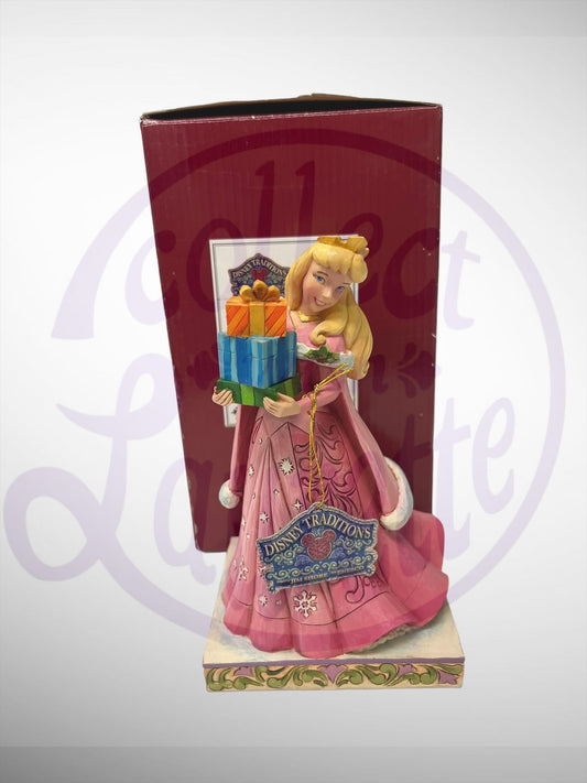 Jim Shore Disney Traditions - Gifts of Joy Aurora Christmas Holiday Gift Figurine