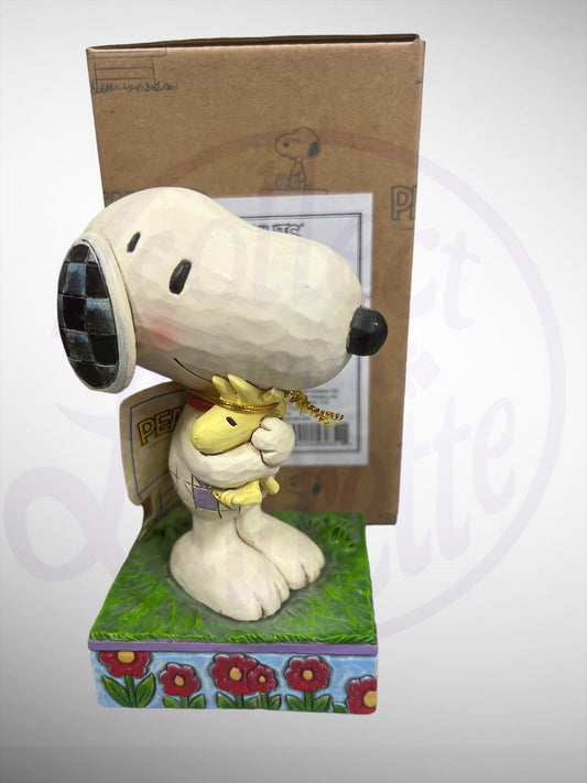 Jim Shore Peanuts - Hug Time Snoopy Woodstock Figurine