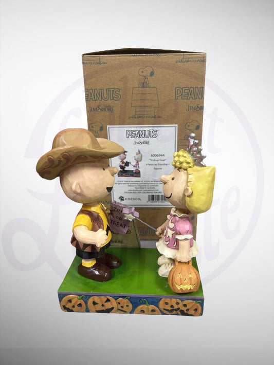 Jim Shore Peanuts - Trick-or-Treat Charlie Brown Sally Halloween Figurine