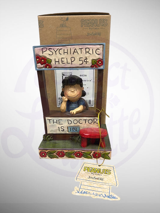 Jim Shore Peanuts - The Doctor Is In Lucy Psychiatric Help Figurine