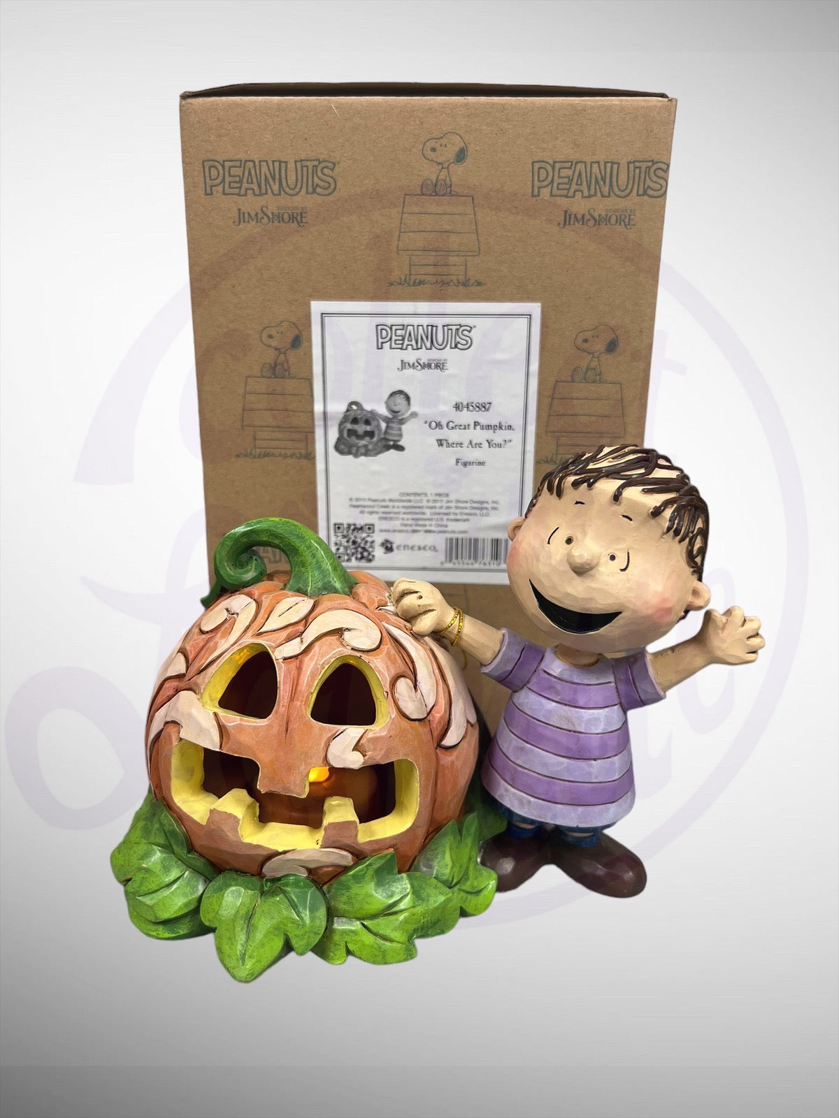 Jim Shore Peanuts - Oh Great Pumpkin, Where Are You? Linus Halloween Figurine