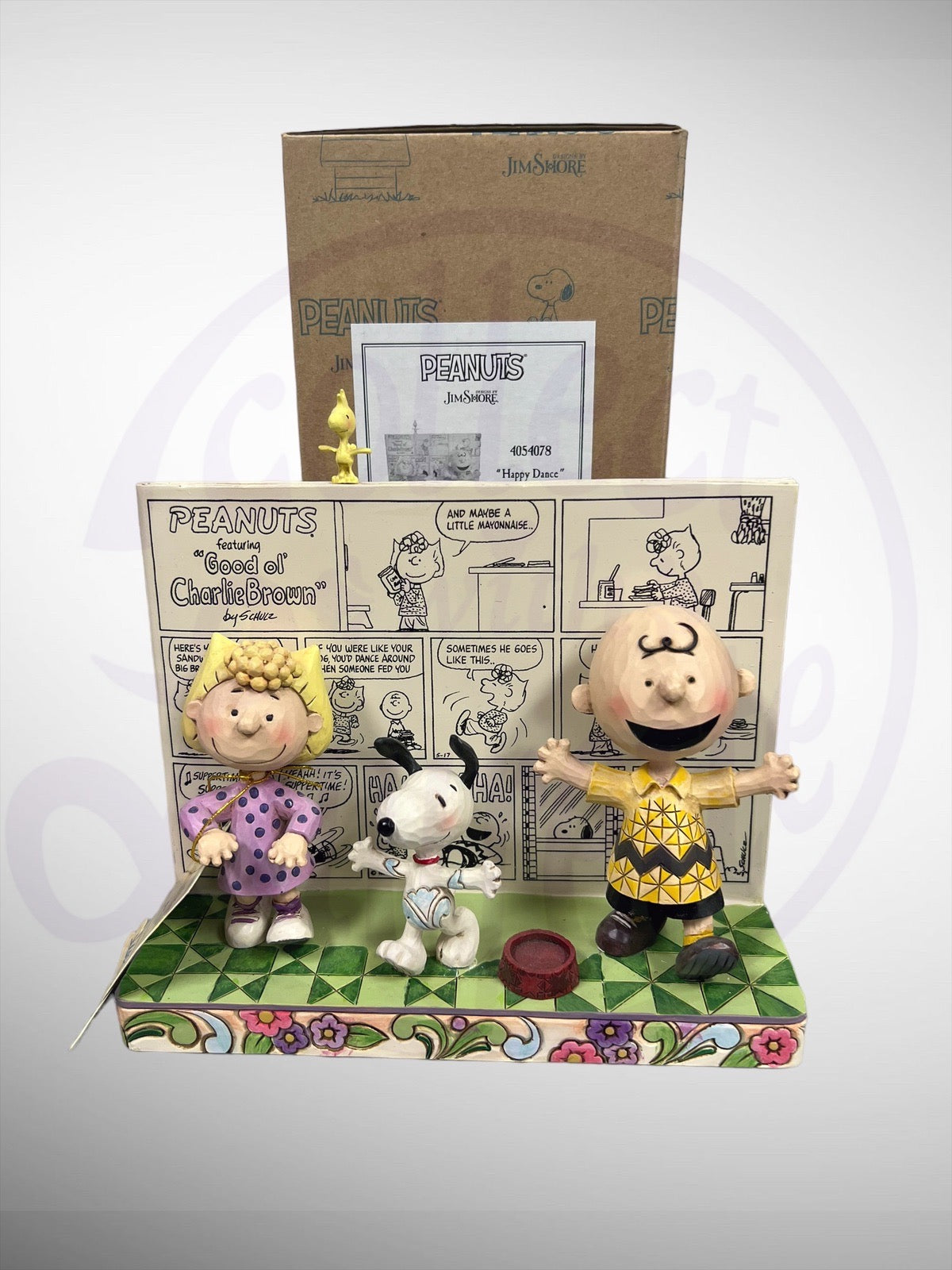 Jim Shore Peanuts - Happy Dance Snoopy, Charlie Brown, Sally, Woodstock Comic Figurine