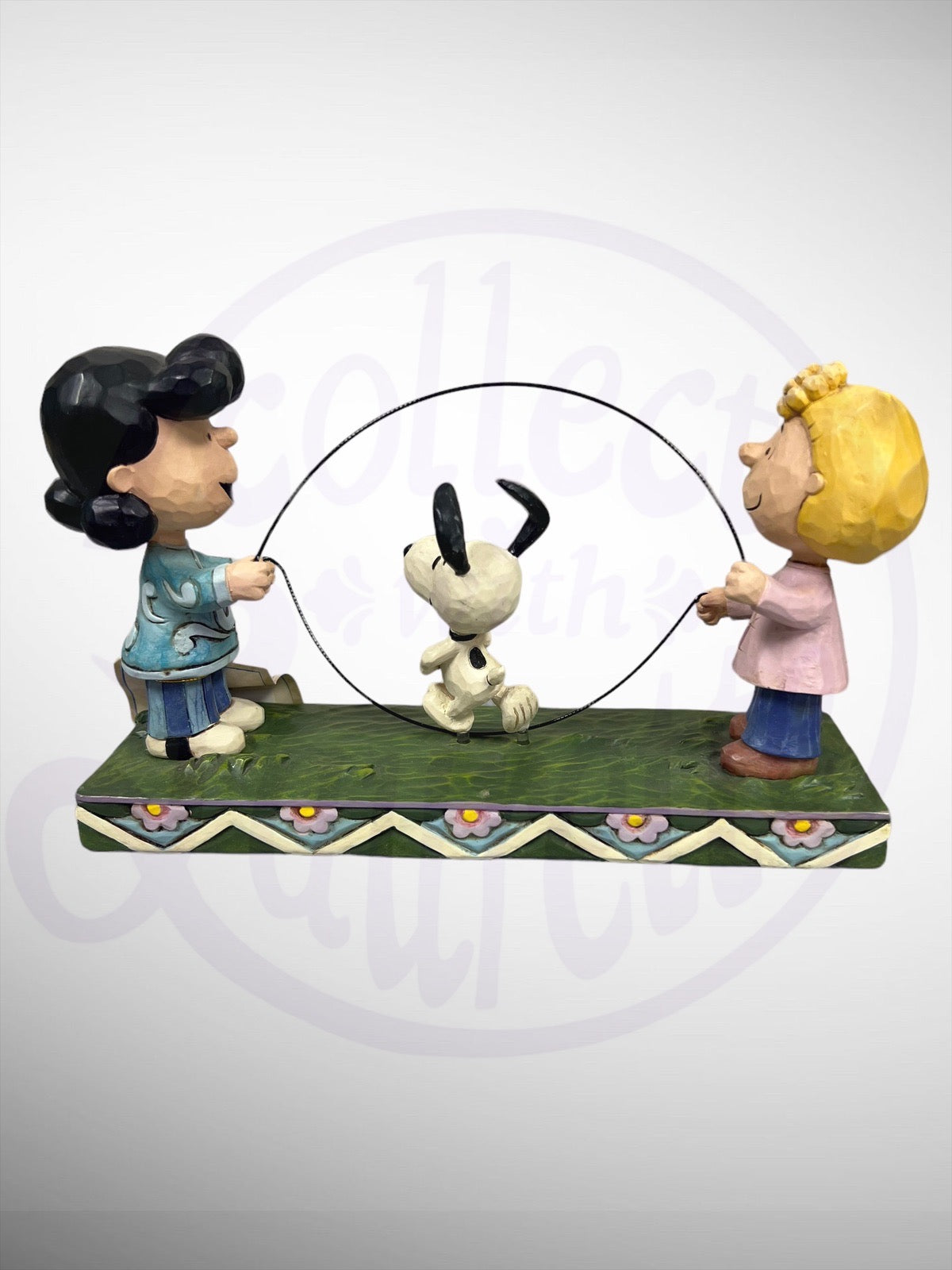 Jim Shore Peanuts - Double Dutch Dog Snoopy Lucy Sally Jumprope Figurine