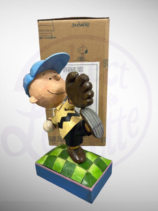 Jim Shore Peanuts - Perfect Pitch Charlie Brown Baseball Figurine