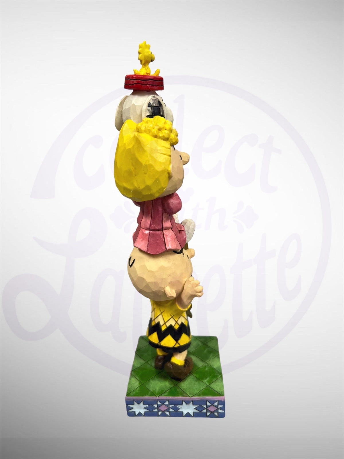 Jim Shore Peanuts - You Lift Me Up Charlie Brown Sally Snoopy Woodstock Stack Figurine