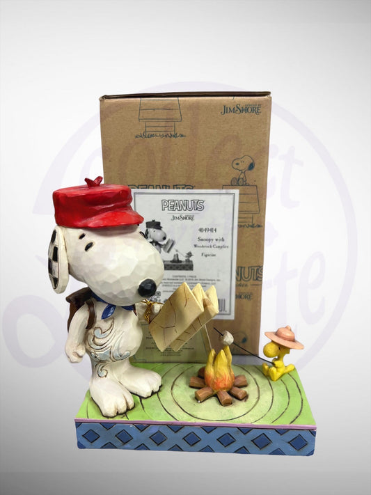 Jim Shore Peanuts - Campfire Friends Snoopy Woodstock Figurine