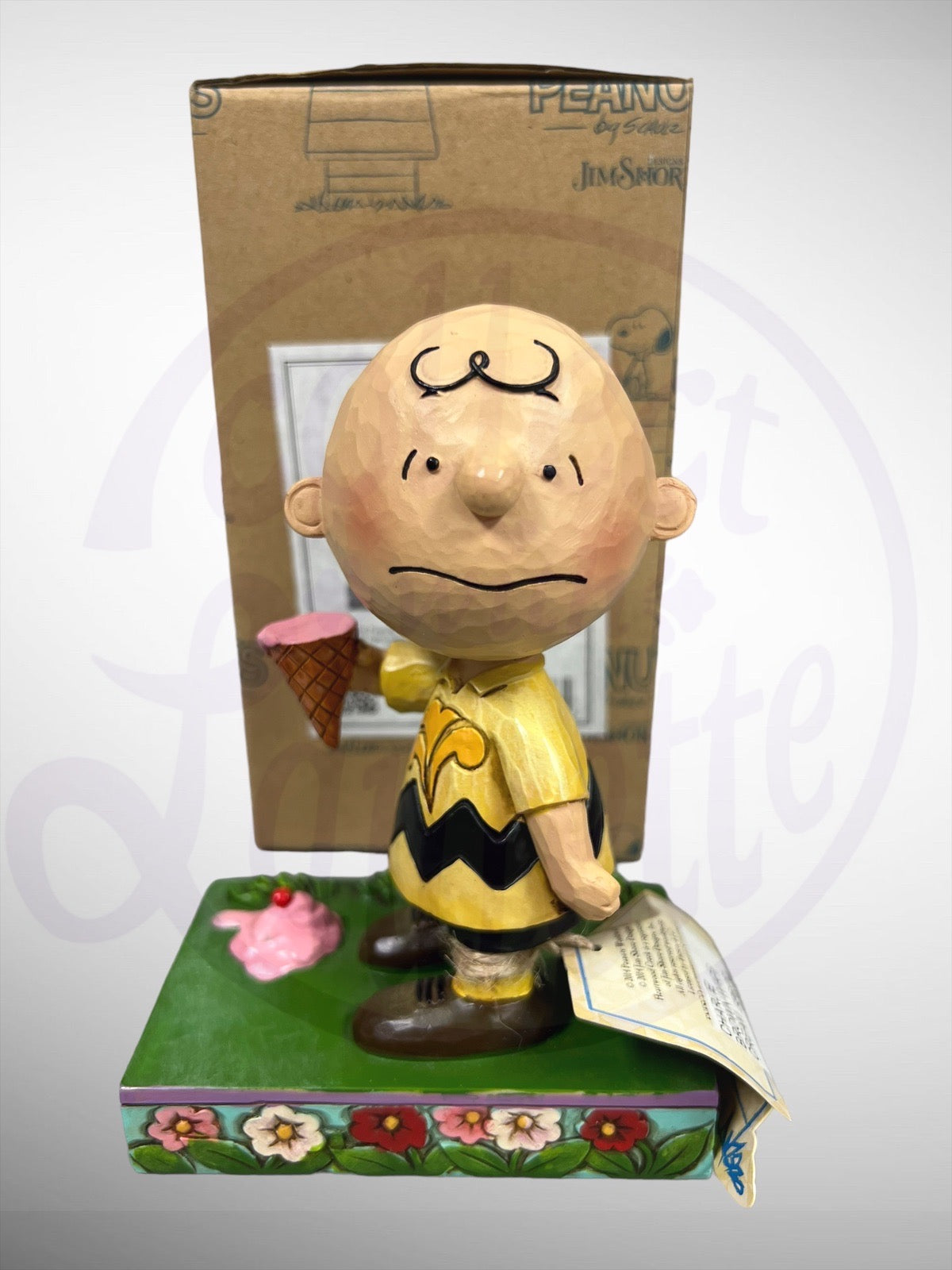 Jim Shore Peanuts - Melting Point Charlie Brown Ice Cream Figurine