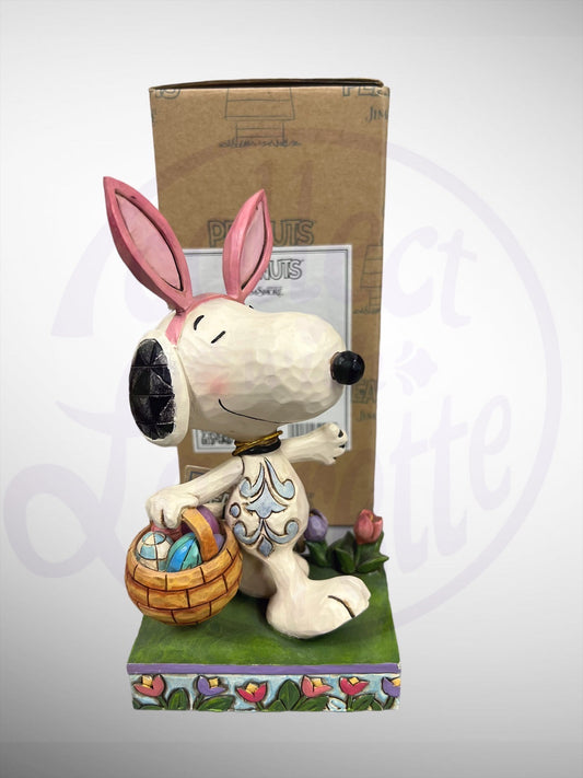 Jim Shore Peanuts - Happy Easter Snoopy Bunny Figurine