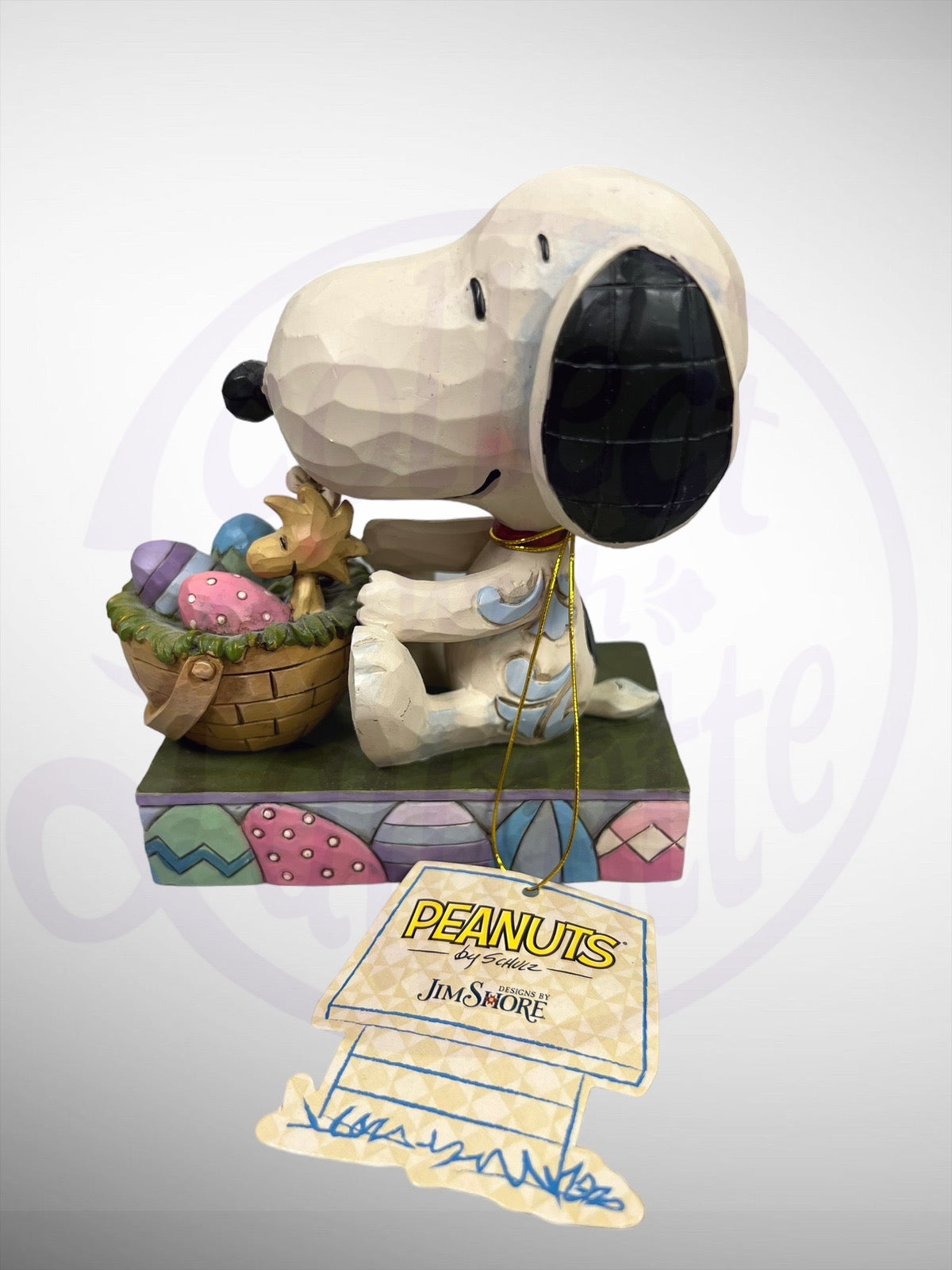 Jim Shore Peanuts - Hooray for the Easter Beagle Snoopy Woodstock Figurine