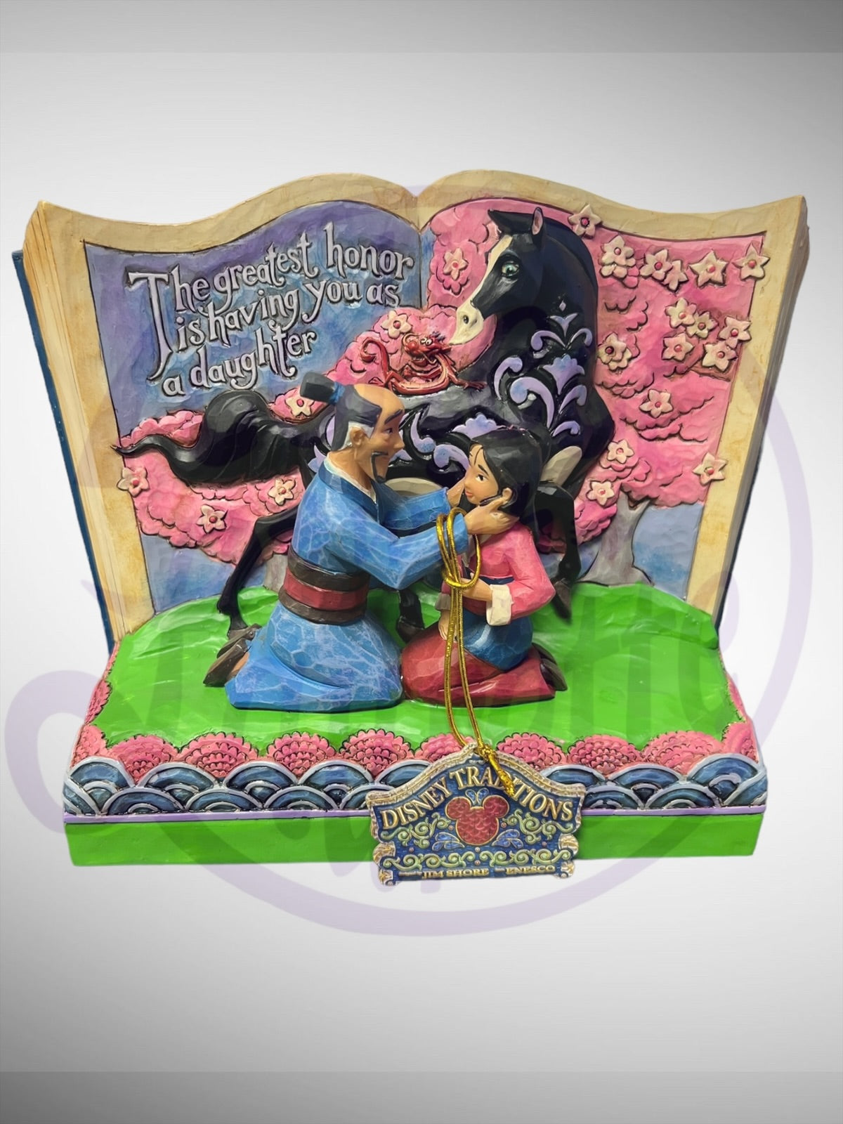 Jim Shore Disney Traditions - The Greatest Honor is Having You as a Daughter Mulan Storybook Figurine