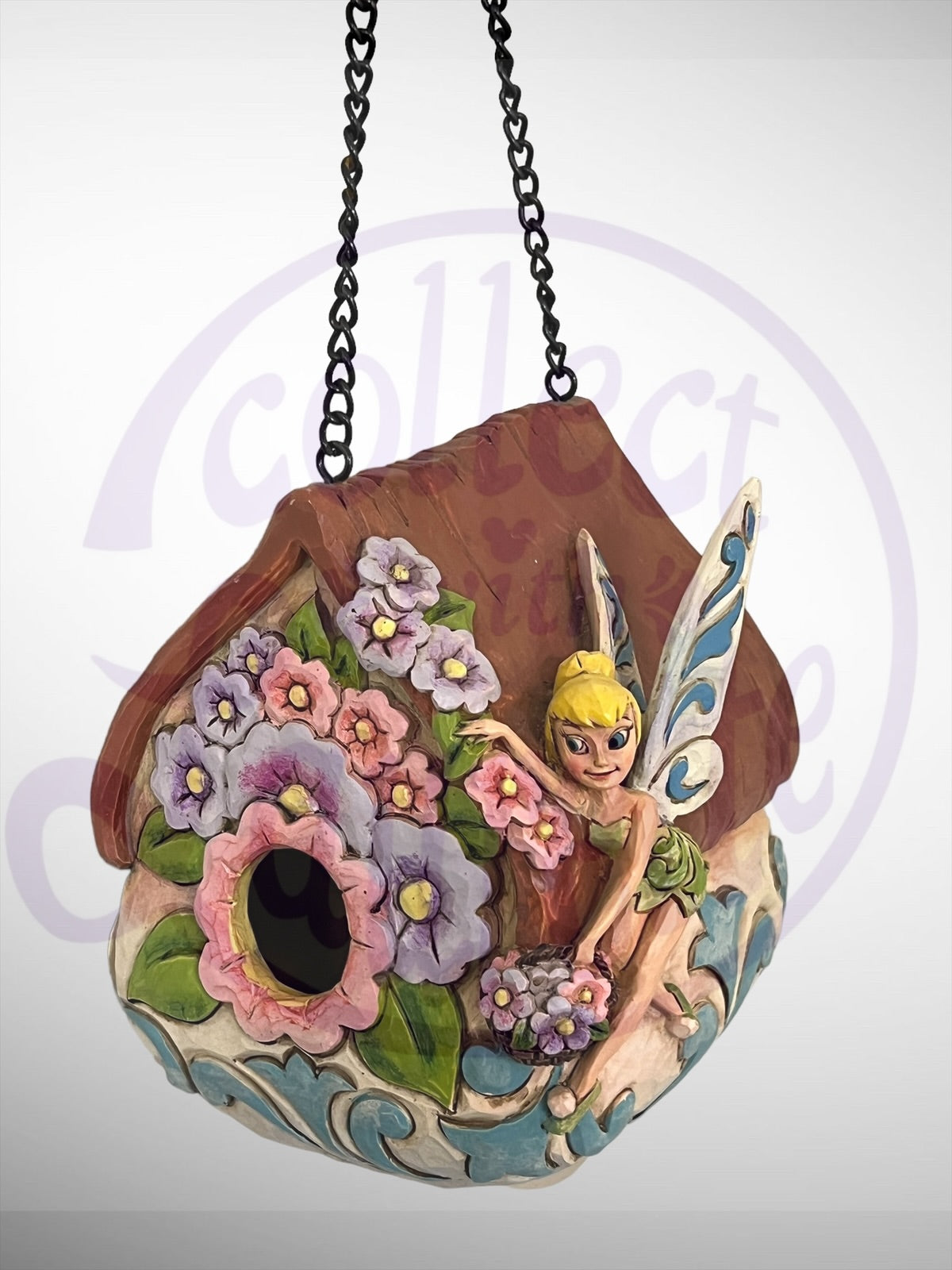 Jim Shore Disney Traditions - Tinker Bell Pixie Perch Birdhouse Figurine (No Box)