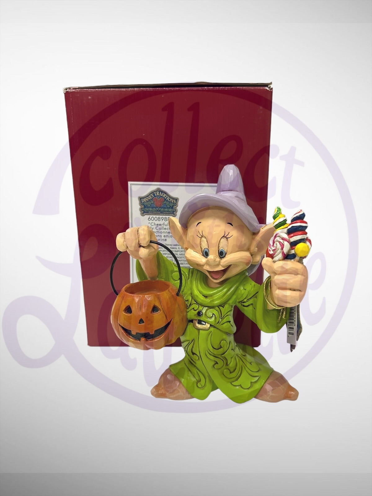 Jim Shore Disney Traditions - Cheerful Candy Collector Dopey Halloween Figurine