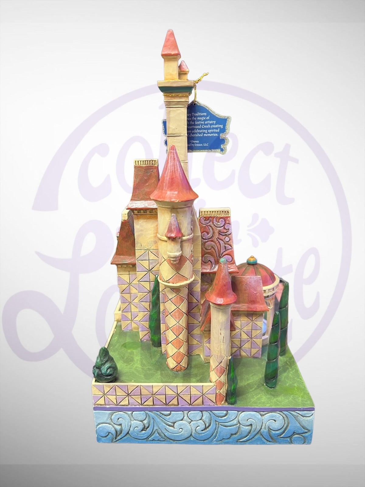 Jim Shore Disney Traditions - Enchanted Kingdom Beauty and the Beast  Musical Light Up Castle Figurine (No Box)